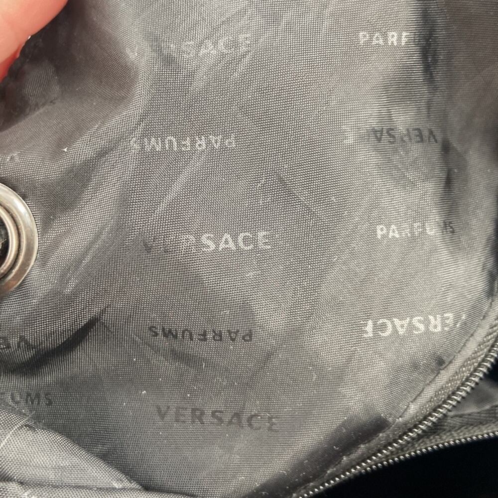 Versace perfume navy and black drawstring bucket backpack - Picture 8 of 8